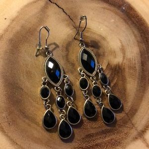 black and gold earrings